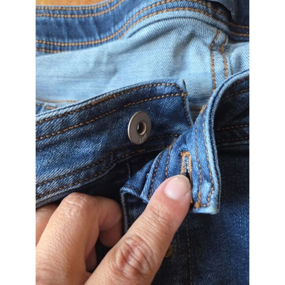 J.Jill Denim Blue High Rise Wide Leg Crop Cotton Blend Button Fly Jeans size 26R - Picture 5 of 8